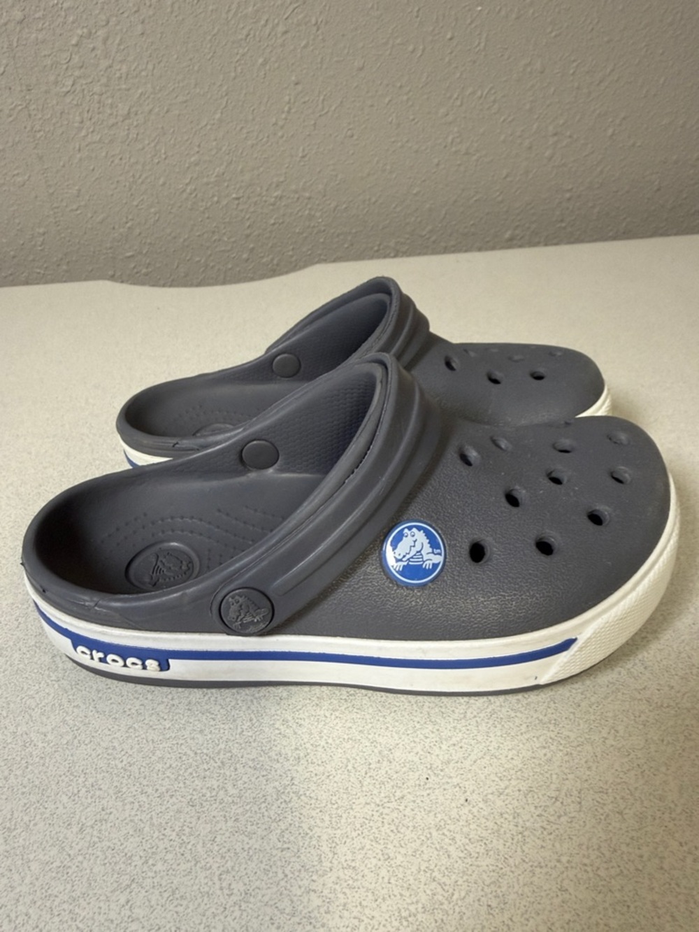 CROCS Kids Navy and White Classic Clog